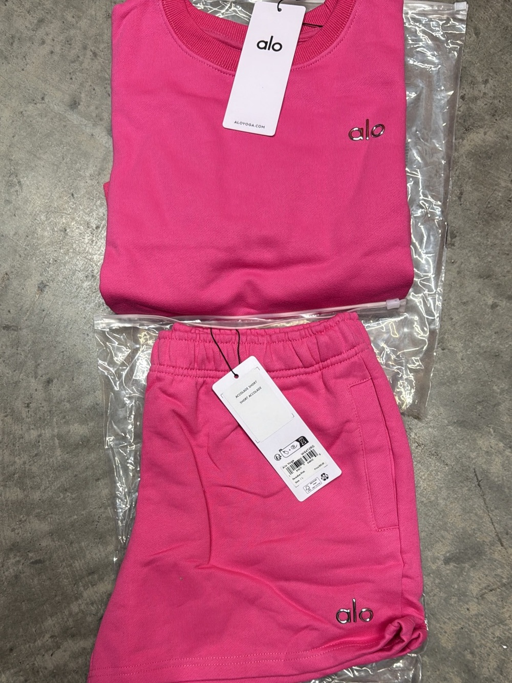 ALO Yoga Girls Hot Pink Athletic Skort with Logo
